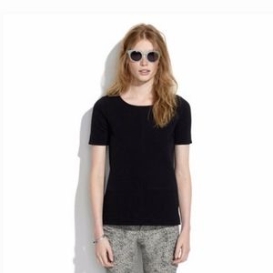Madewell exposed zipper bistro short sleeve